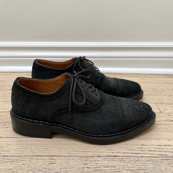 Fluevog Edda Black Suede W9 - One of a kind sample - Picture 1 of 5